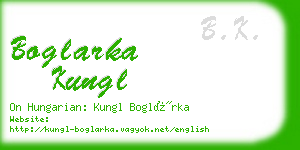 boglarka kungl business card
